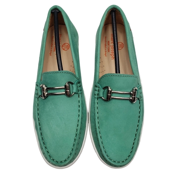 Marc Joseph | NIB Lexington Turquoise Nobuck Preppy Leather Loafer Girl's 2.5 - Picture 10 of 14